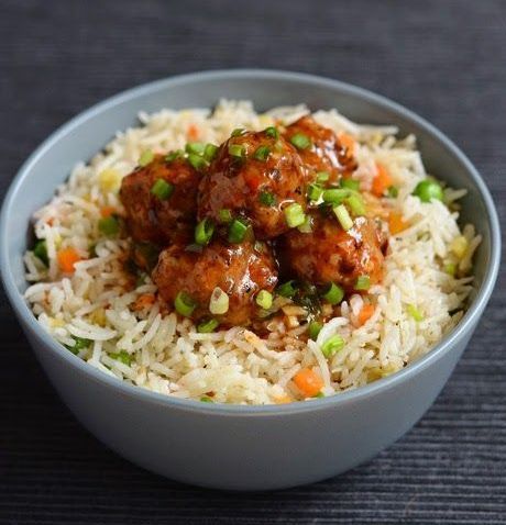 VEG FRIED RICE & VEG MANCHURIAN