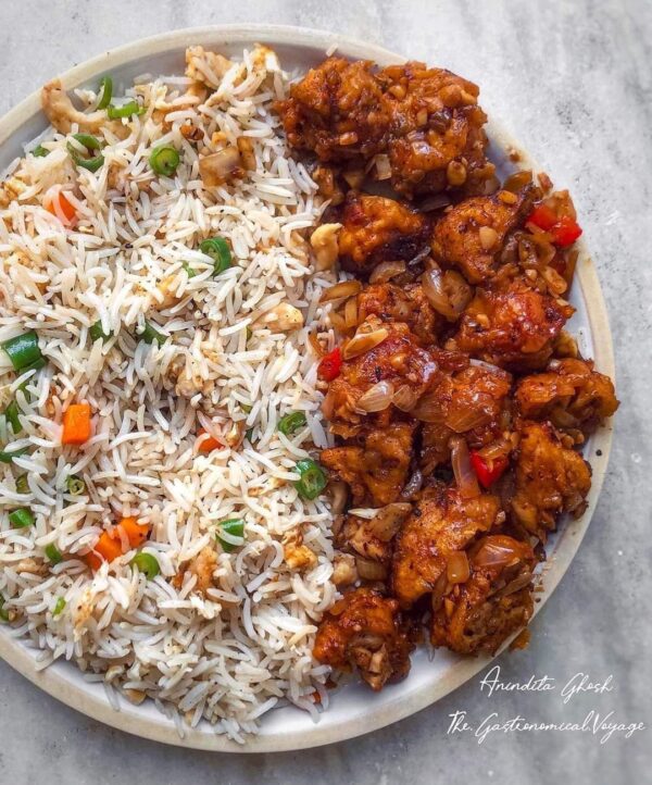 CHICKEN FRIED RICE & CHILLY CHICKEN